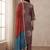 Women Striped Regular Thread Work Pure Cotton Kurta with Trousers & With Dupatta