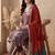Women Striped Regular Thread Work Pure Cotton Kurta with Trousers & With Dupatta