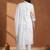 Women Floral Printed Regular Beads and Stones Linen Kurta with Trousers & With Dupatta