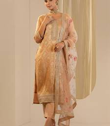 Women Ethnic Motifs Regular Thread Work Kurta with Trousers & With Dupatta