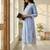 Women Floral Printed Regular Thread Work Linen Kurta with Trousers & With Dupatta