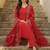 Women Ethnic Motifs Panelled Thread Work Kurta with Trousers & With Dupatta