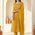Women Ethnic Motifs Embroidered Pleated Thread Work Kurta with Trousers & With Dupatta