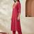Women Ethnic Motifs Embroidered Regular Thread Work Silk Kurta with Trousers