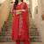 Women Ethnic Motifs Embroidered Pleated Thread Work Kurta with Trousers & With Dupatta