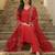 Women Ethnic Motifs Embroidered Pleated Thread Work Kurta with Trousers & With Dupatta