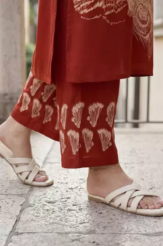 Women Ethnic Motifs Printed Regular Kurta with Trousers