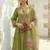 Women Floral Embroidered Regular Thread Work Liva Kurta with Trousers & With Dupatta