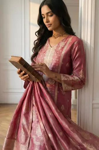 Women Regular Kurta with Trousers & With Dupatta