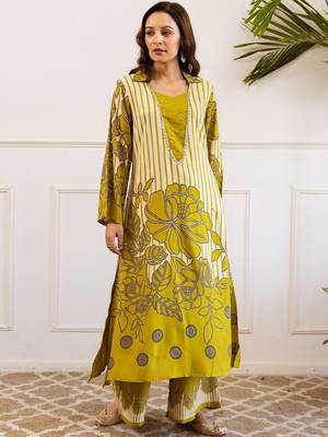Women Floral Printed Regular Kurta with Palazzos 3
