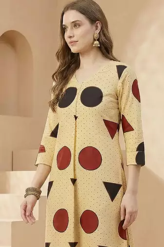 Women Printed Regular Pure Cotton Kurta with Trousers