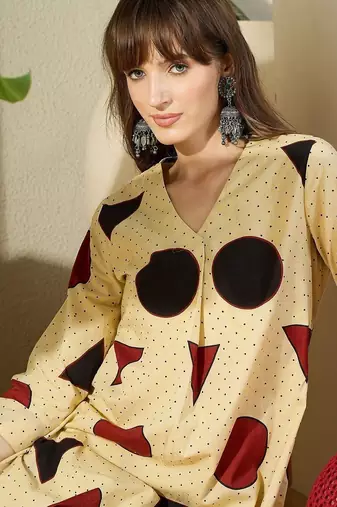 Women Printed Regular Pure Cotton Kurta with Trousers