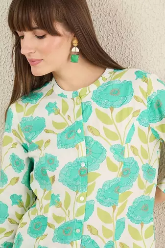Women Floral Printed Regular Kurta with Palazzos
