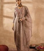 Women Floral Embroidered Regular Thread Work Kurta with Trousers & With Dupatta