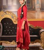 Women Ethnic Motifs Regular Kurta with Trousers & With Dupatta