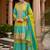 Women Printed Tiered Thread Work Kurta with Sharara & With Dupatta
