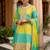 Women Printed Tiered Thread Work Kurta with Sharara & With Dupatta