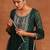 Women Ethnic Motifs Embroidered Regular Chanderi Silk Kurta with Trousers & With Dupatta