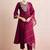 Women Ethnic Motifs Embroidered Pleated Thread Work Liva Kurta with Trousers & With Dupatta