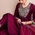 Women Ethnic Motifs Embroidered Pleated Thread Work Liva Kurta with Trousers & With Dupatta