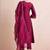 Women Ethnic Motifs Embroidered Pleated Thread Work Liva Kurta with Trousers & With Dupatta