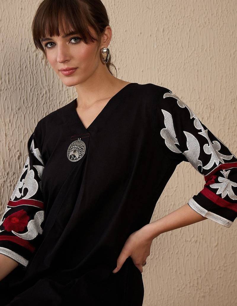 Women Ethnic Motifs Printed Regular Pure Cotton Kurta with Trousers