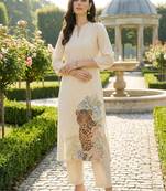 Women Animal Printed Regular Pure Cotton Kurta with Trousers