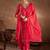 Women Ethnic Motifs Printed Thread Work Silk Chiffon Kurta with Trouser & Dupatta