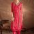 Women Ethnic Motifs Printed Thread Work Silk Chiffon Kurta with Trouser & Dupatta