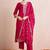 Women Ethnic Motifs Embroidered Regular Sequinned Kurta with Trousers & With Dupatta