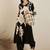 Women Floral Printed Regular Thread Work Kurta with Trousers