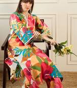 Women Floral Printed Regular Pure Cotton Kurta with Trousers