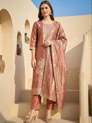 Women Regular Kurta with Trousers & With Dupatta 1