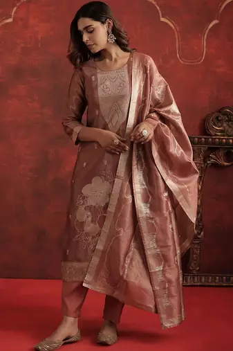 Women Regular Kurta with Trousers & With Dupatta