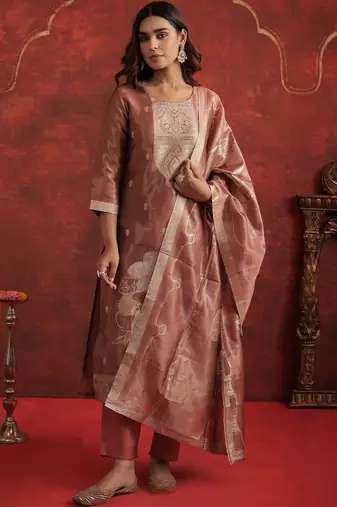 Women Regular Kurta with Trousers & With Dupatta