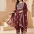 Women Ethnic Motifs Embroidered Thread Work Kurta with Trousers & With Dupatta