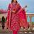 Women Floral Printed Regular Chanderi Silk Kurta with Trousers & With Dupatta