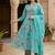 Floral Printed Beads and Stones Pure Cotton Kurta with Trousers & With Dupatta