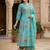 Floral Printed Beads and Stones Pure Cotton Kurta with Trousers & With Dupatta