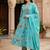 Floral Printed Beads and Stones Pure Cotton Kurta with Trousers & With Dupatta