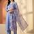 Women Floral Regular Thread Work Kurta with Trousers & With Dupatta
