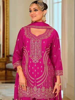 Women Ethnic Motifs Embroidered Regular Thread Work Kurta with Palazzos & With Dupatta 2