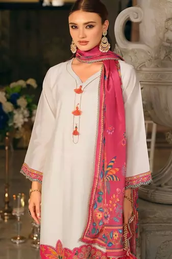 Women Ethnic Motifs Dyed Regular Thread Work Kurta with Trousers & With Dupatta