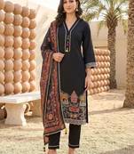 Women Animal Embroidered Regular Kurta with Trousers & With Dupatta