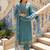 Women Floral Embroidered Regular Mirror Work Kurta with Trousers & With Dupatta
