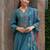 Women Floral Embroidered Regular Mirror Work Kurta with Trousers & With Dupatta