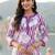 Women Floral Printed Regular Sequinned Pure Cotton Kurta with Trousers
