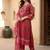 Women Floral Embroidered Regular Thread Work Kurta with Trousers & With Dupatta