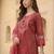 Women Floral Embroidered Regular Thread Work Kurta with Trousers & With Dupatta