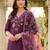 Women Floral Embroidered Regular Thread Work Liva Kurta with Trousers & With Dupatta